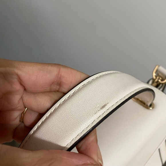 Michael Kors Whitney Medium Leather Satchel in white - Picture 4 of 10